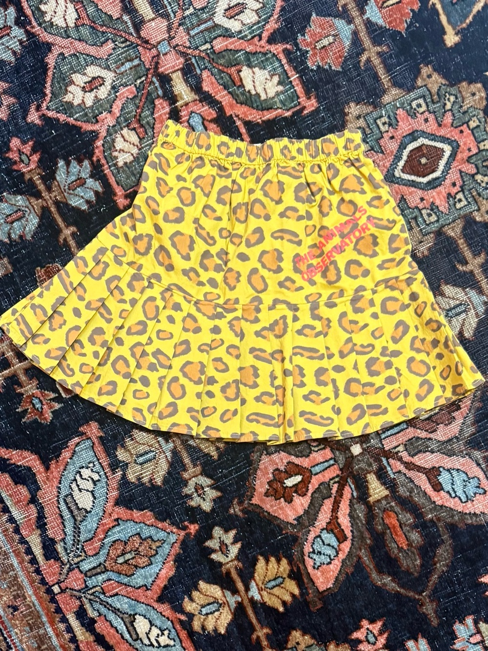 The Animals Observatory Girls' Yellow Leopard Print Ruffle Skirt Never Worn!